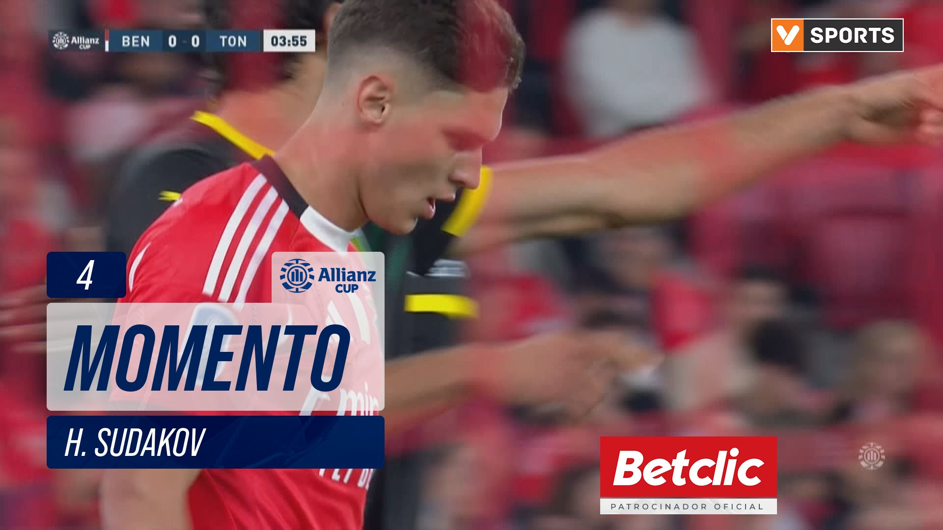 Benfica, Jogada, H. Sudakov aos 4'