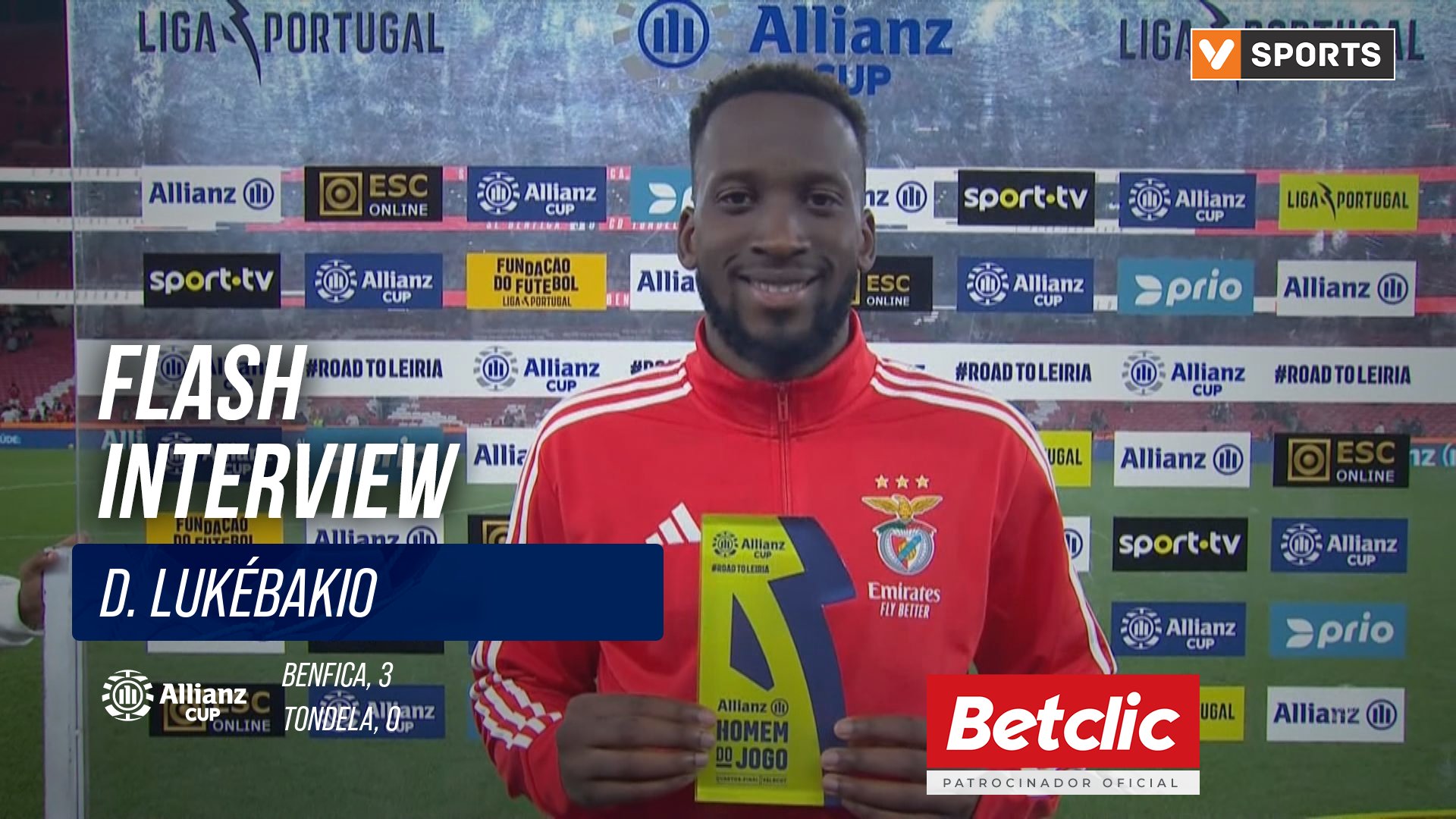 Taça da Liga (Quartos de final) | Benfica 3-0 Tondela: Flash Interview D. Lukébakio