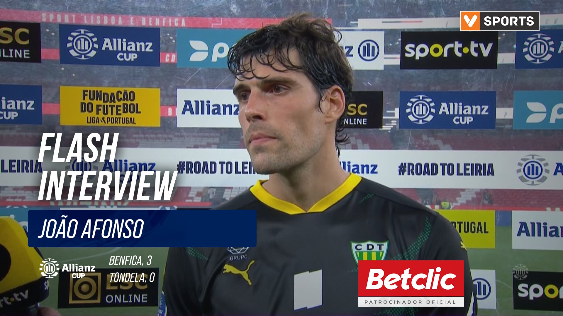 Taça da Liga (Quartos de final) | Benfica 3-0 Tondela: Flash Interview João Afonso
