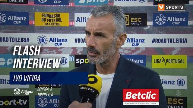Taça da Liga (Quartos de final) | Benfica 3-0 Tondela: Flash Interview Ivo Vieira