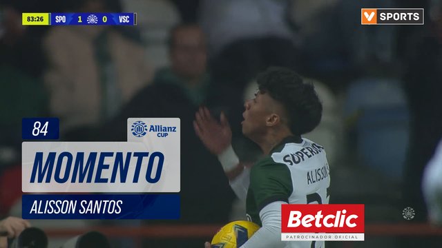 Sporting, Jogada, Alisson Santos aos 84'