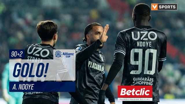 GOLO! Vitória SC, A. Ndoye aos 90'+2', Sporting 1-1 Vitória SC