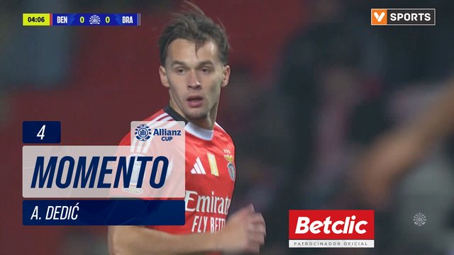 Benfica, Jogada, A. Dedić aos 4'
