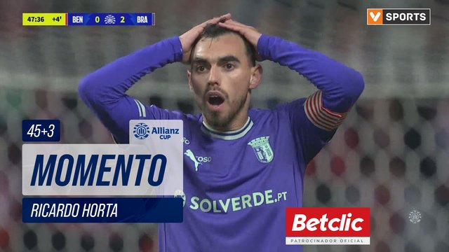 Braga, Jogada, Ricardo Horta aos 45'+3'