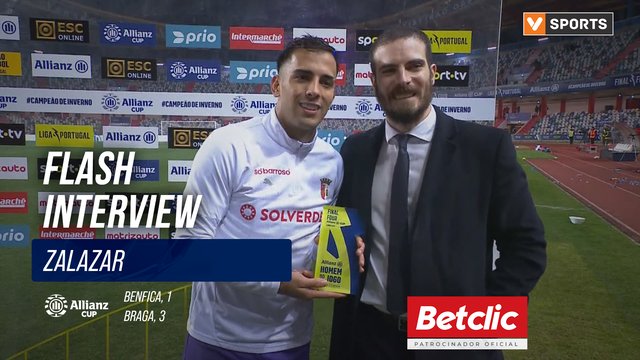 Taça da Liga (Meias-Finais) | Benfica 1-3 Braga: Flash Interview Zalazar