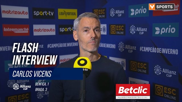 Taça da Liga (Meias-Finais) | Benfica 1-3 Braga: Flash Interview Carlos Vicens