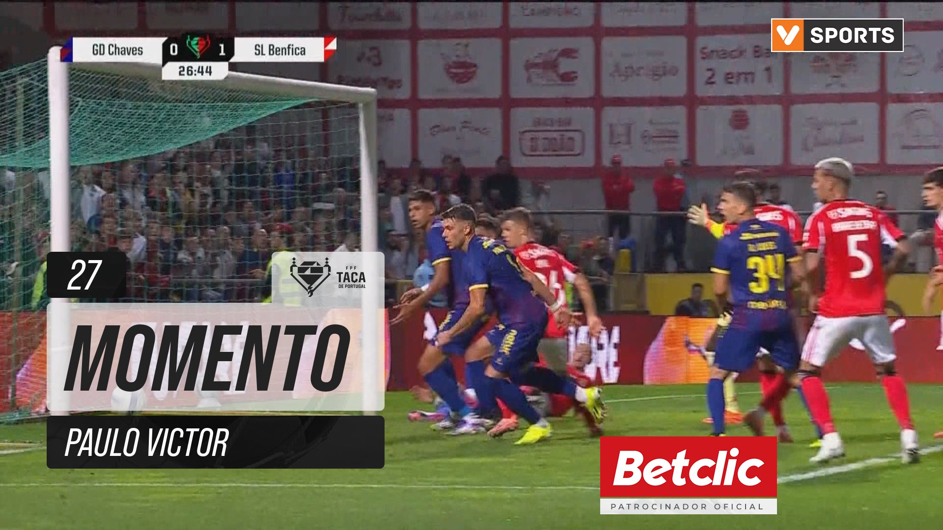 Chaves, Jogada, Paulo Victor aos 27'