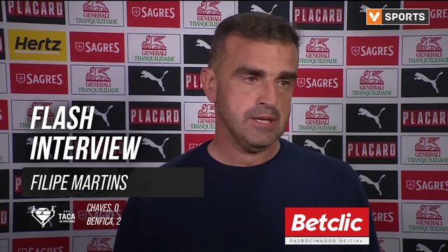 Taça de Portugal (3ª Eliminatória) | Chaves 0-2 Benfica: Flash Interview Filipe Martins