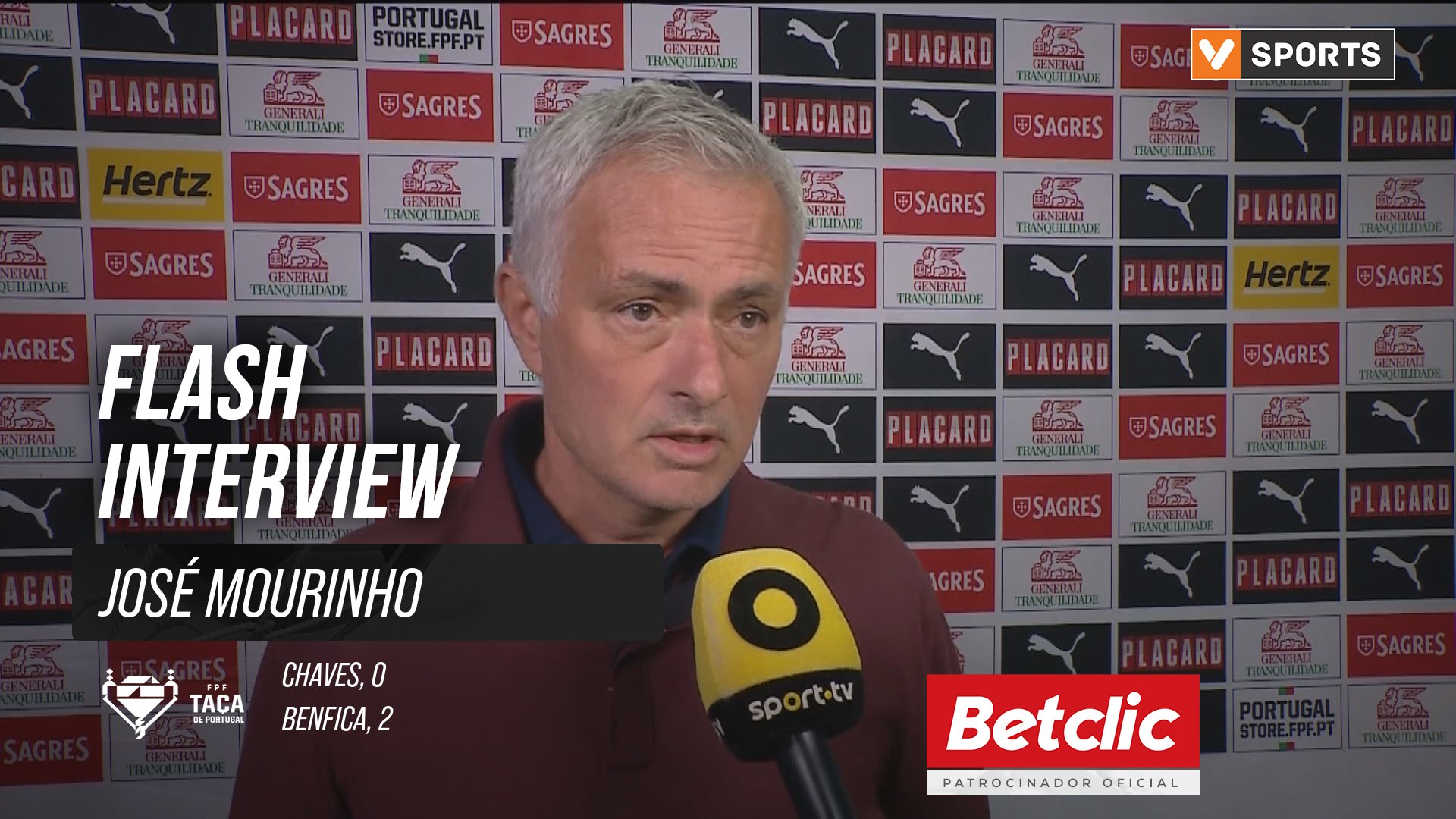 Taça de Portugal (3ª Eliminatória) | Chaves 0-2 Benfica: Flash Interview José Mourinho