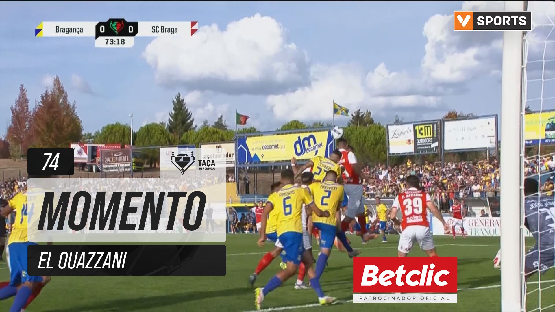 Braga, Jogada, El Ouazzani aos 74'
