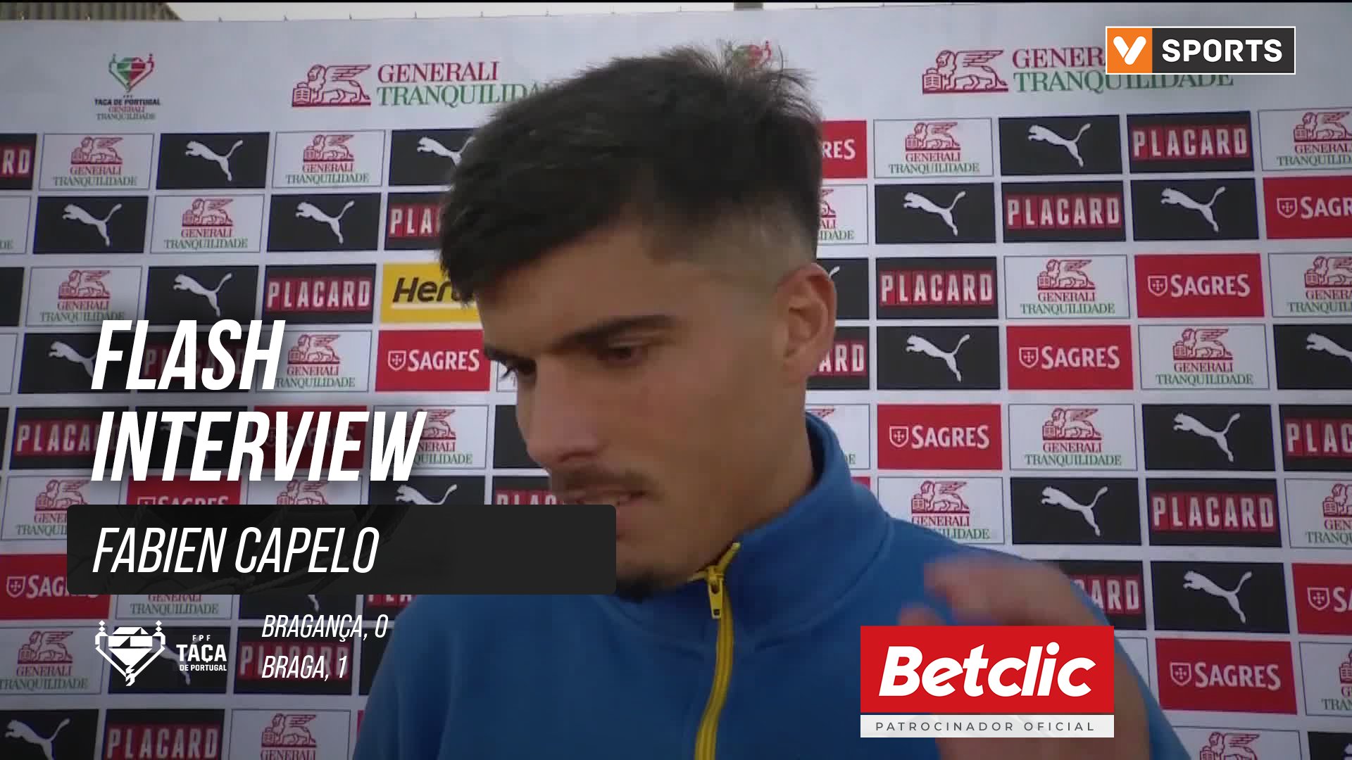 Taça de Portugal (3ª Eliminatória) | Bragança 0-1 Braga: Flash Interview Fabien Capelo
