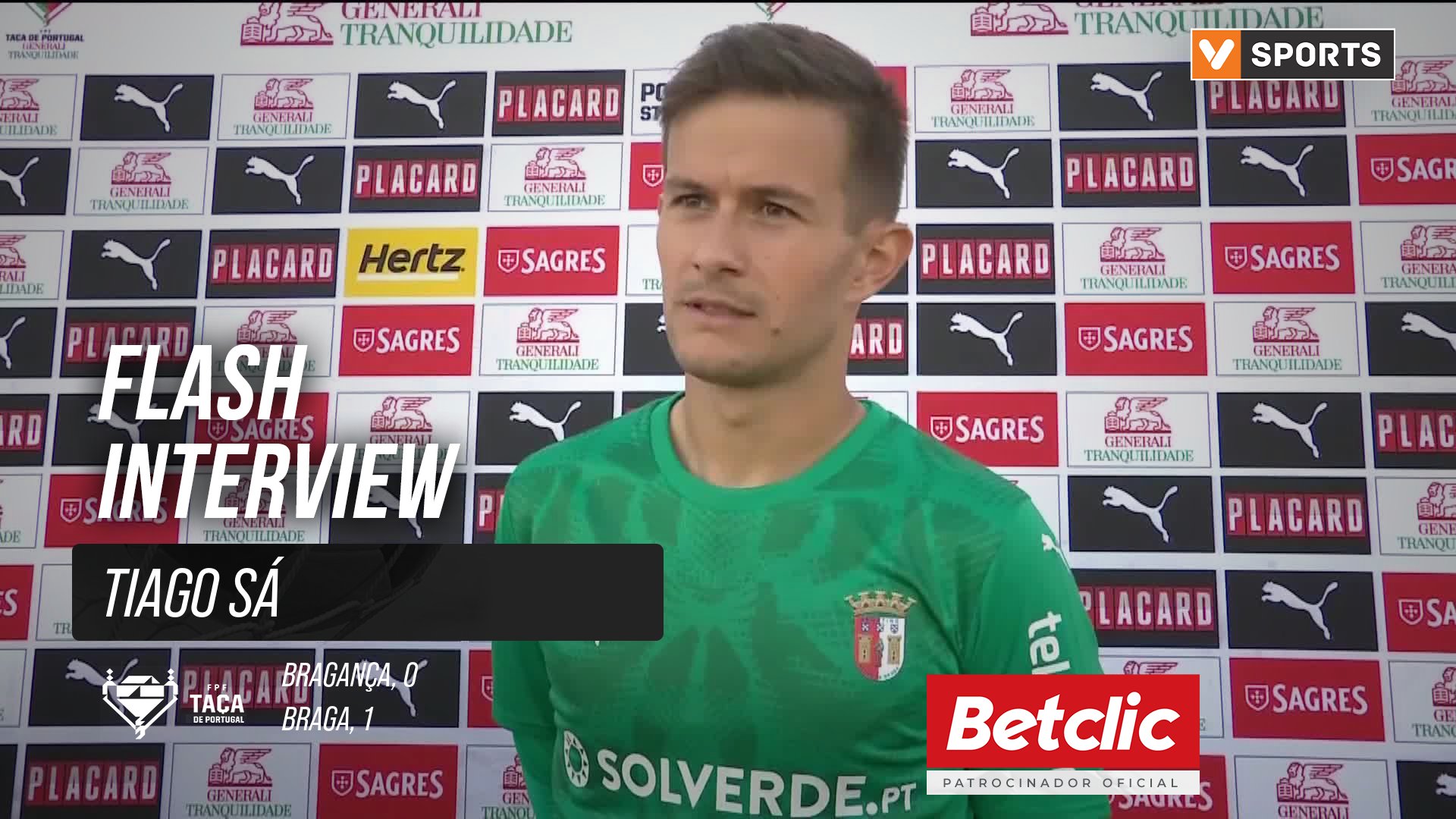Taça de Portugal (3ª Eliminatória) | Bragança 0-1 Braga: Flash Interview Tiago Sá