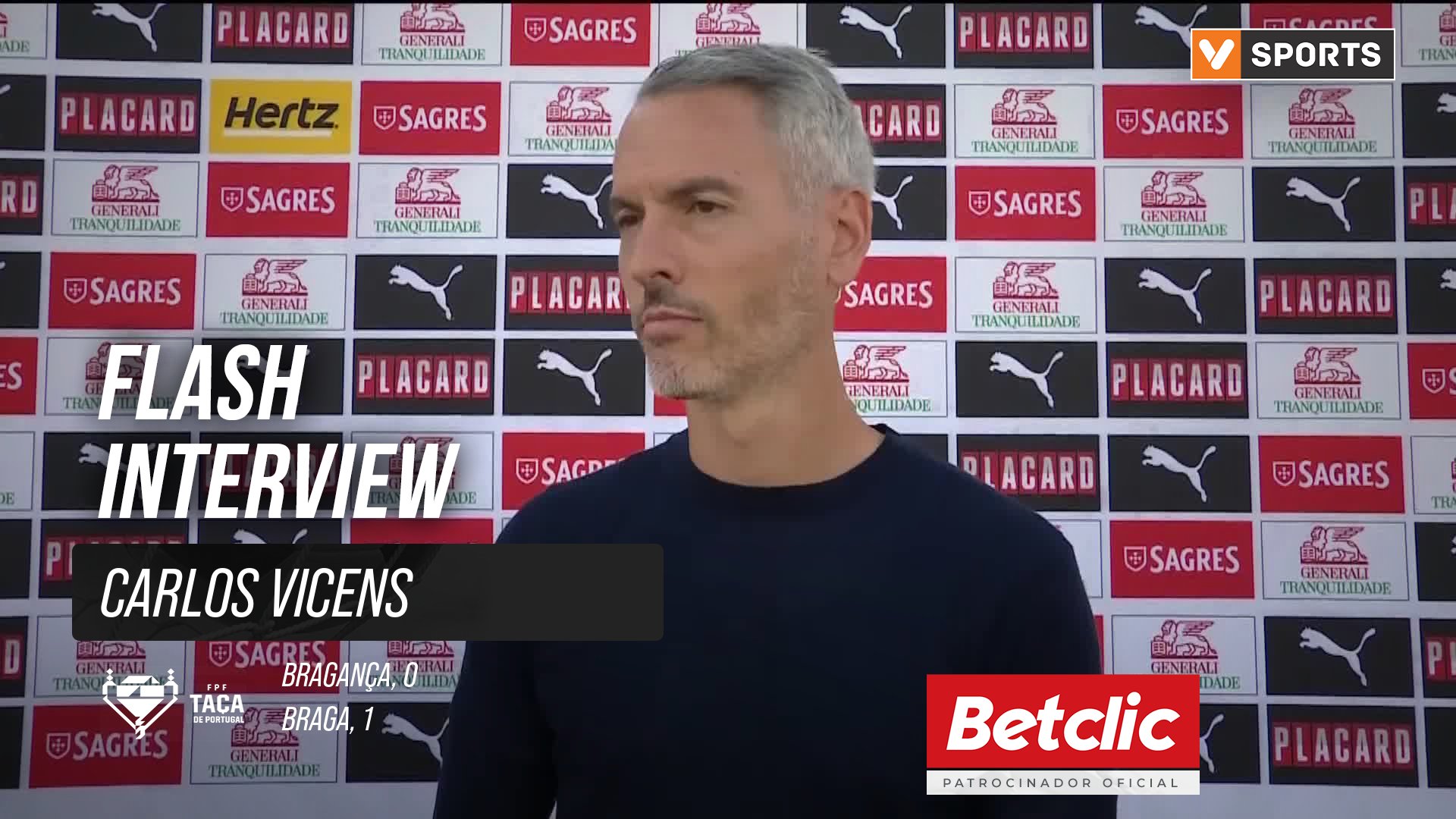Taça de Portugal (3ª Eliminatória) | Bragança 0-1 Braga: Flash Interview Carlos Vicens