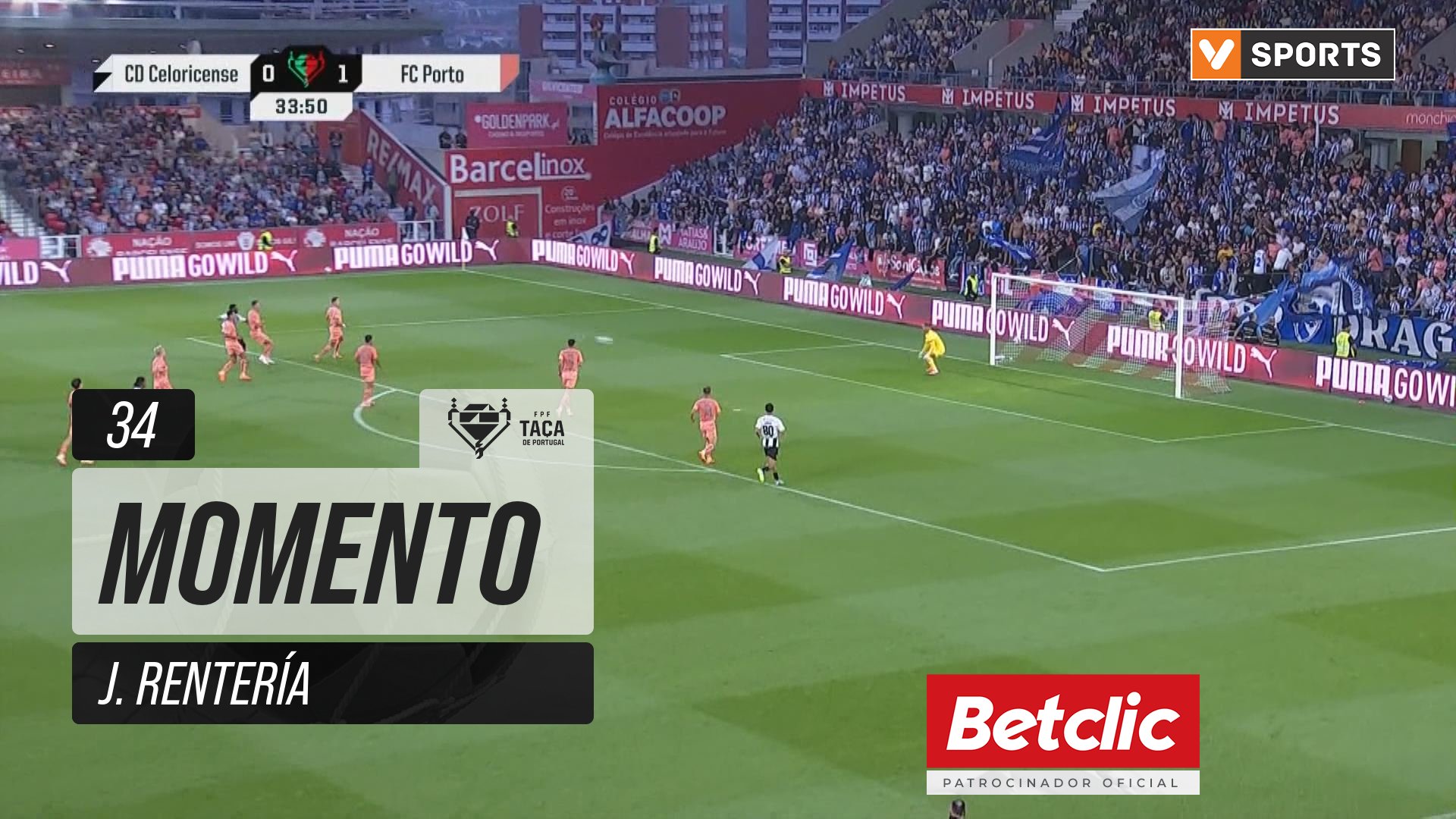 Celoricense, Jogada, J. Rentería aos 34'