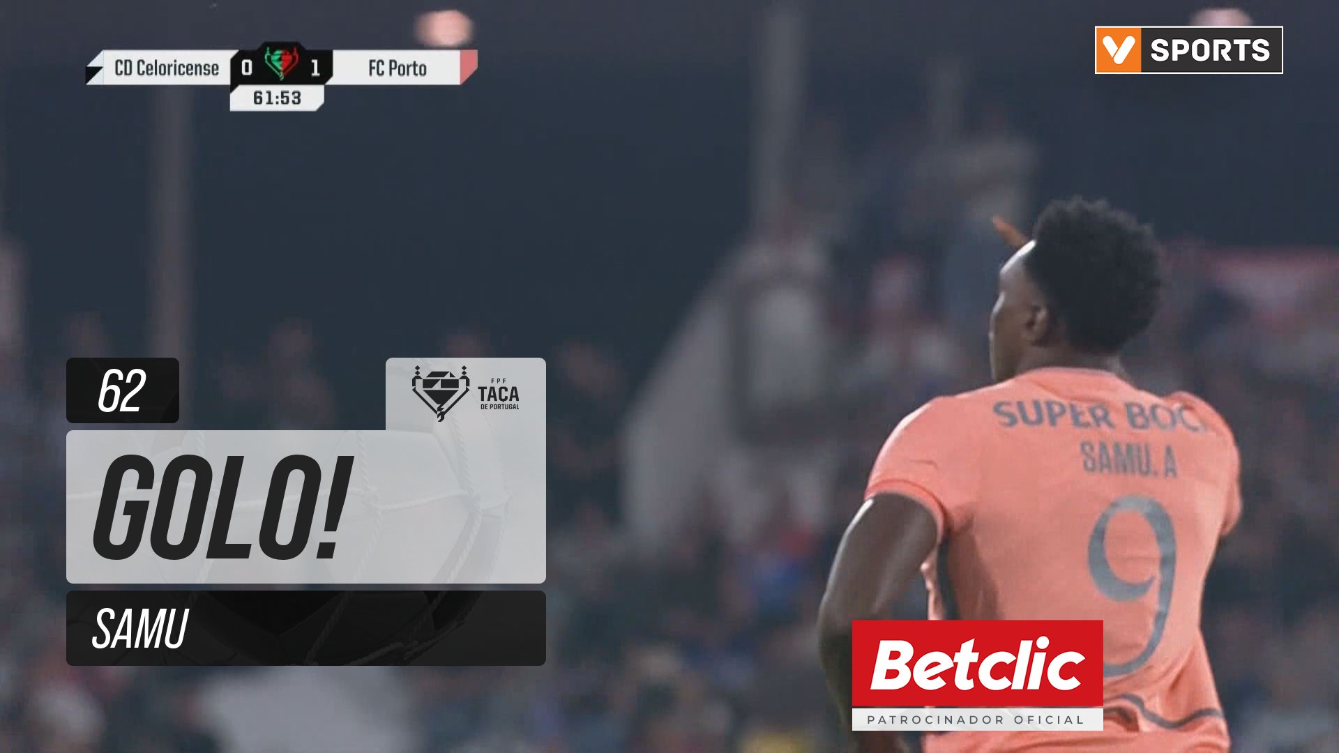 GOLO! FC Porto, Samu aos 62', Celoricense 0-2 FC Porto