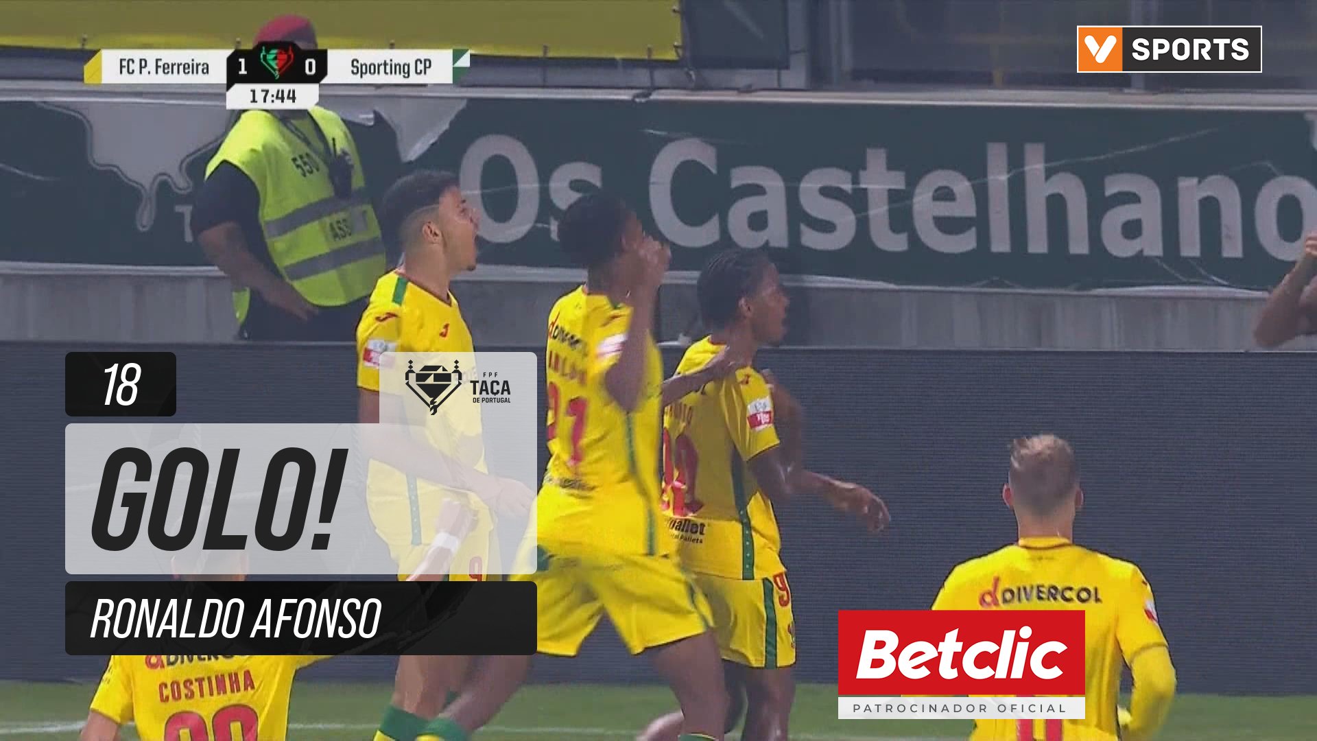 GOLO! P. Ferreira, Ronaldo Afonso aos 18', P. Ferreira 1-0 Sporting