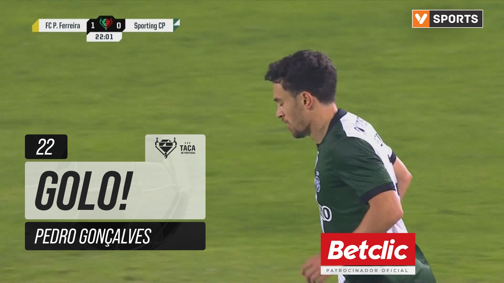 GOLO! Sporting, Pedro Gonçalves aos 22', P. Ferreira 1-1 Sporting