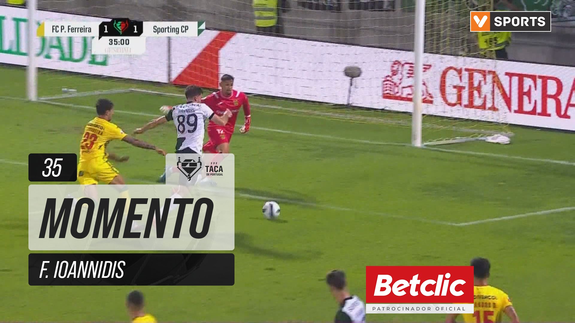 Sporting, Jogada, F. Ioannidis aos 35'