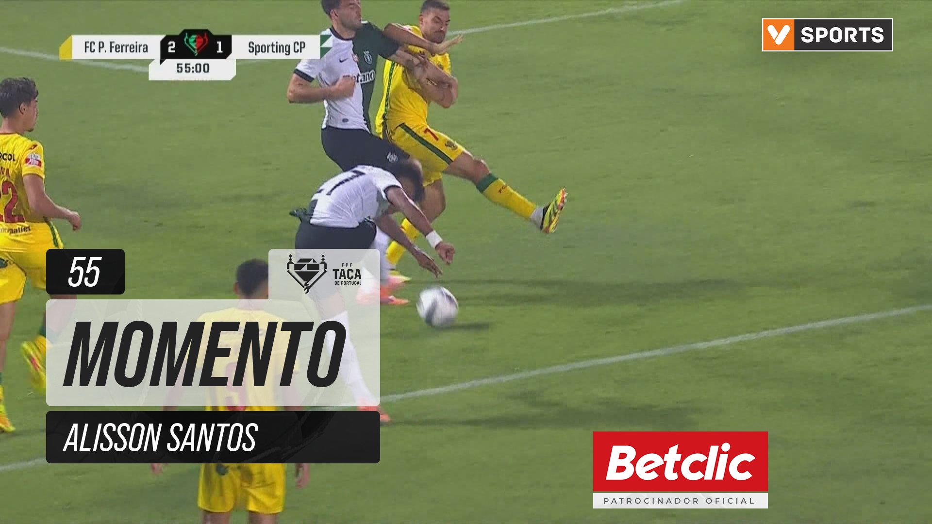 Sporting, Jogada, Alisson Santos aos 55'