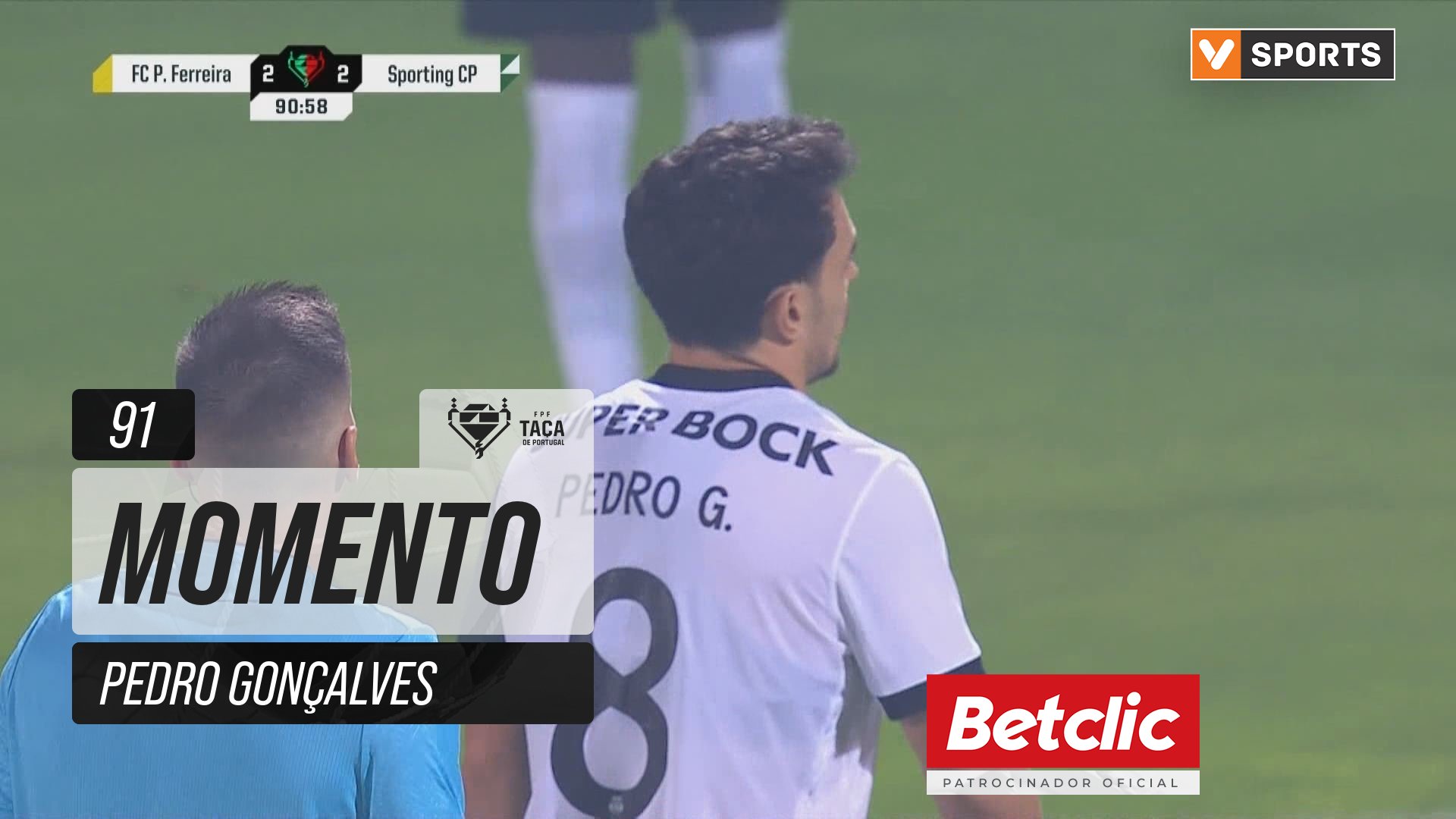 Sporting, Jogada, Pedro Gonçalves aos 91'