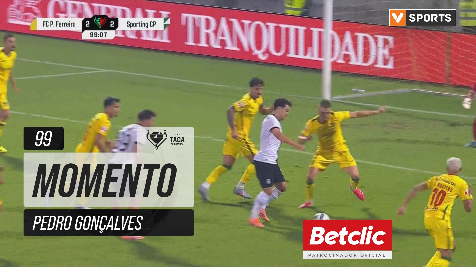 Sporting, Jogada, Pedro Gonçalves aos 99'