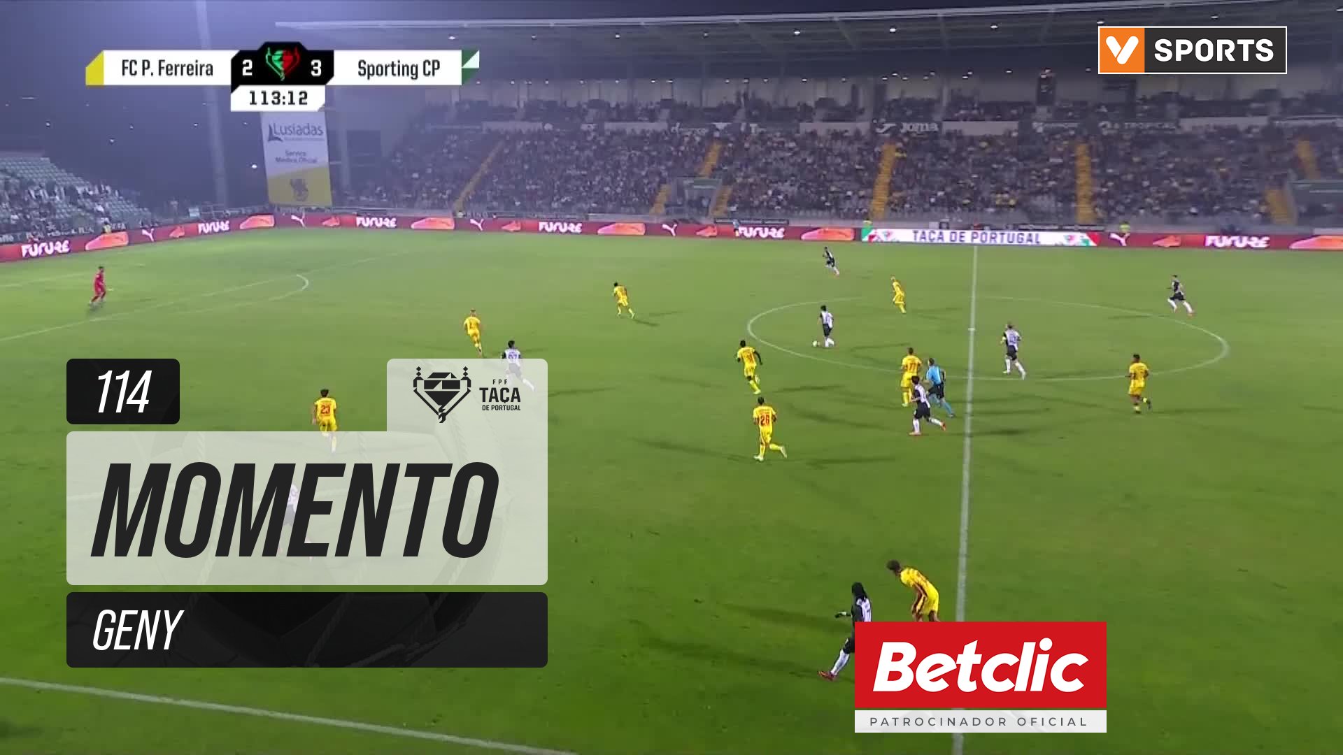 Sporting, Jogada, Geny aos 114'
