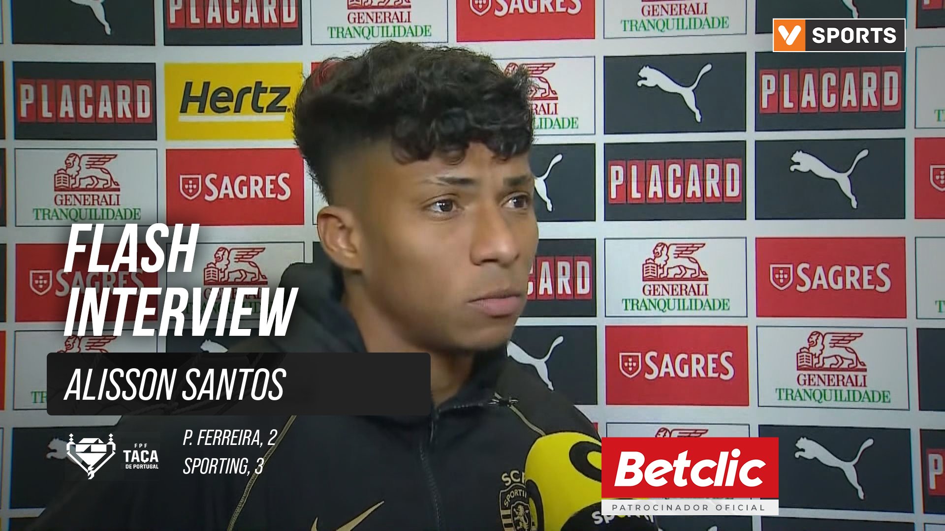 Taça de Portugal (3ª Eliminatória) | P. Ferreira 2-3 Sporting: Flash Interview Alisson Santos