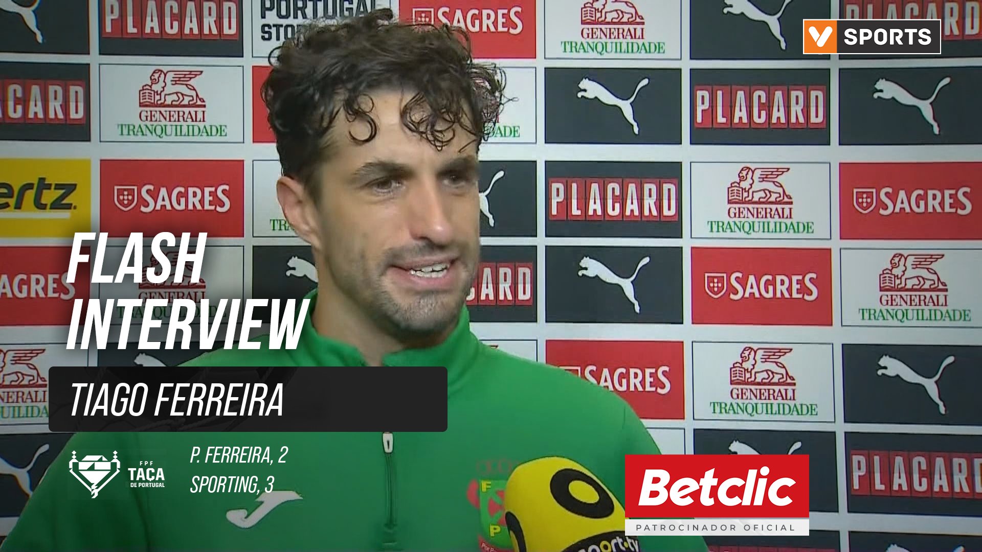 Taça de Portugal (3ª Eliminatória) | P. Ferreira 2-3 Sporting: Flash Interview Tiago Ferreira