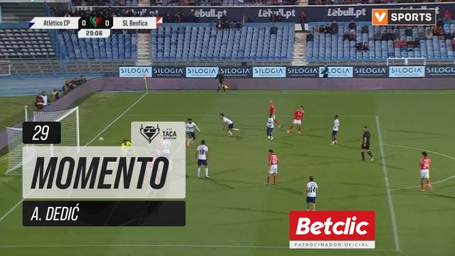 Benfica, Jogada, A. Dedić aos 29'