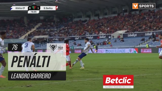 Benfica, Penálti, Leandro Barreiro aos 76'
