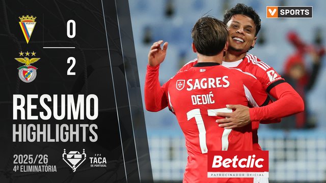Taça Generali Tranquilidade (4ª Eliminatória): Resumo Atlético CP 0-2 Benfica