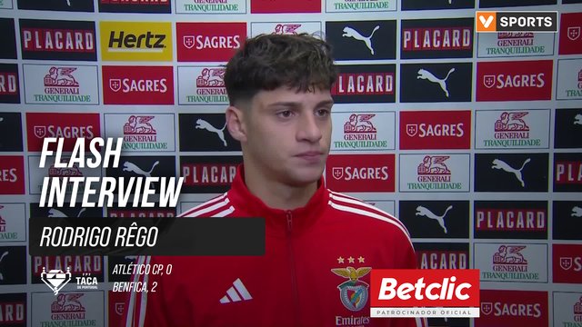 Taça de Portugal (4ª Eliminatória) | Atlético CP 0-2 Benfica: Flash Interview Rodrigo Rêgo
