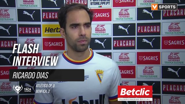 Taça de Portugal (4ª Eliminatória) | Atlético CP 0-2 Benfica: Flash Interview Ricardo Dias
