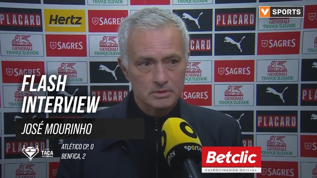 Taça de Portugal (4ª Eliminatória) | Atlético CP 0-2 Benfica: Flash Interview José Mourinho