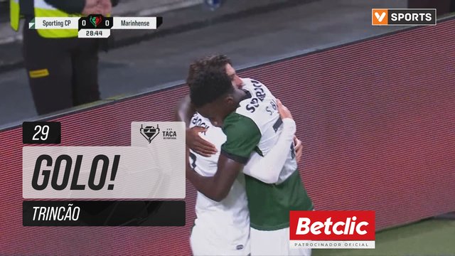 GOLO! Sporting, Trincão aos 29', Sporting 1-0 Marinhense