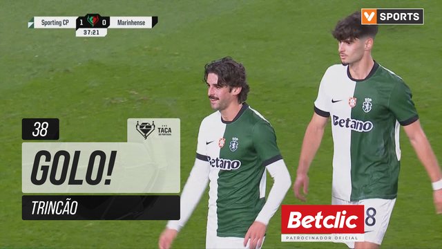GOLO! Sporting, Trincão aos 38', Sporting 2-0 Marinhense