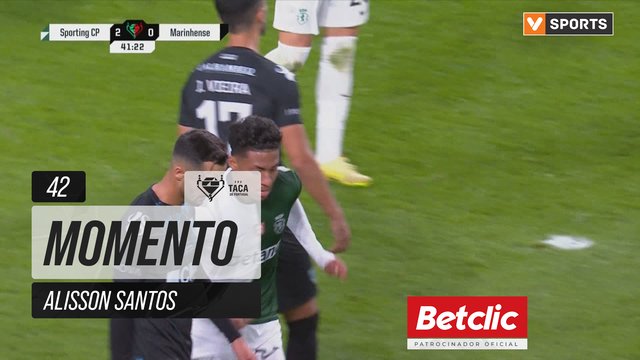 Sporting, Jogada, Alisson Santos aos 42'