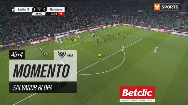 Sporting, Jogada, Salvador Blopa aos 45'+4'