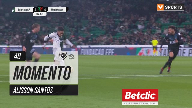Sporting, Jogada, Alisson Santos aos 48'