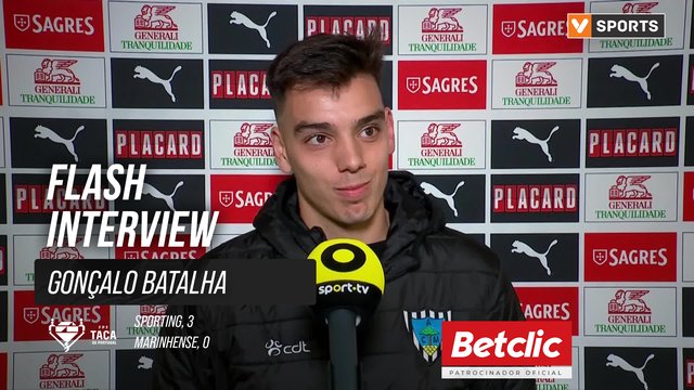 Taça de Portugal (4ª Eliminatória) | Sporting 3-0 Marinhense: Flash Interview Gonçalo Batalha