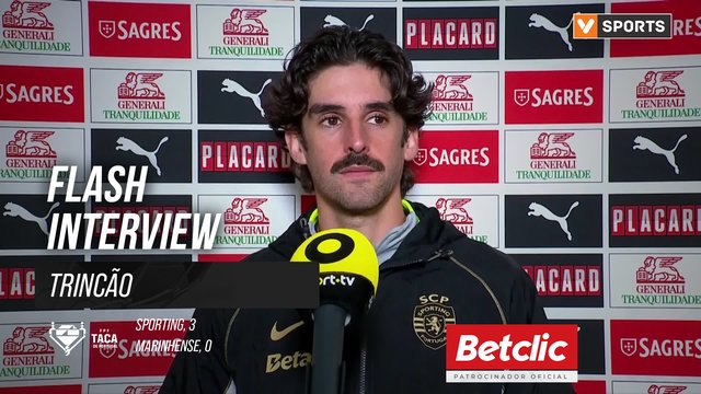 Taça de Portugal (4ª Eliminatória) | Sporting 3-0 Marinhense: Flash Interview Trincão