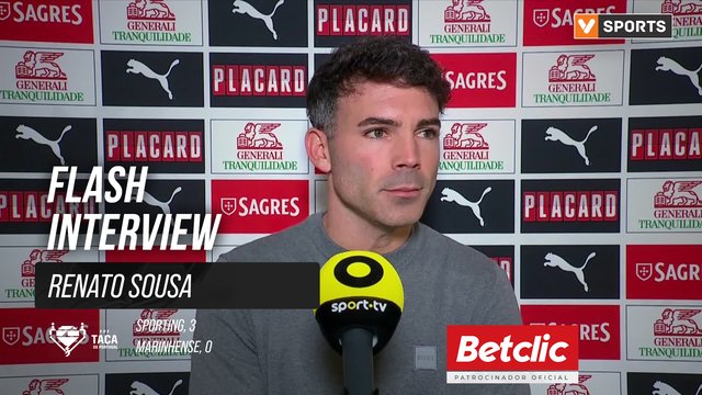 Taça de Portugal (4ª Eliminatória) | Sporting 3-0 Marinhense: Flash Interview Renato Sousa