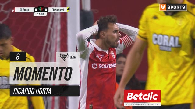 Braga, Jogada, Ricardo Horta aos 8'