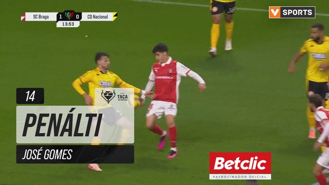 Nacional, Penálti, José Gomes aos 14'