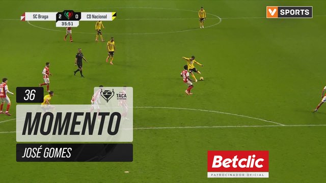 Nacional, Jogada, José Gomes aos 36'