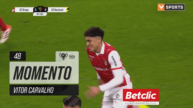 Braga, Jogada, Vitor Carvalho aos 48'