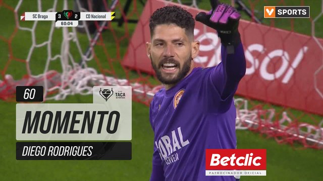 Braga, Jogada, Diego Rodrigues aos 60'