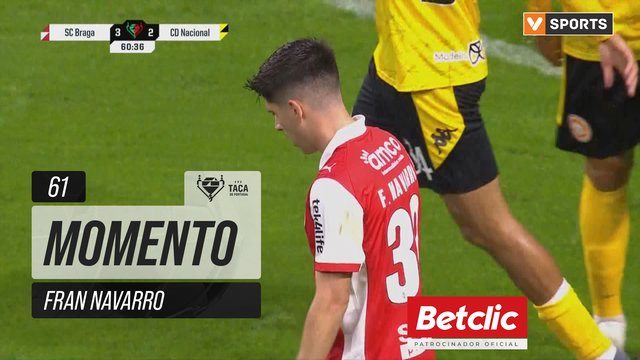 Braga, Jogada, Fran Navarro aos 61'