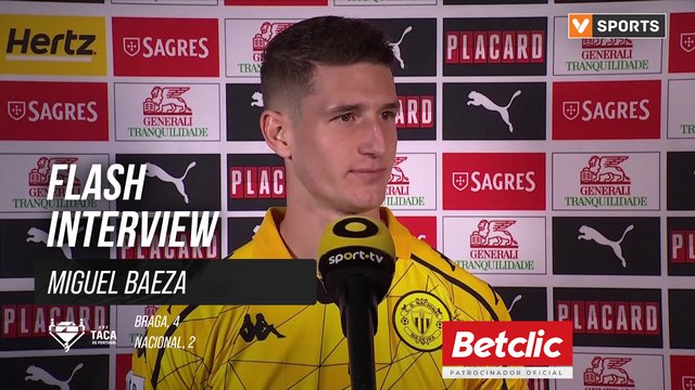 Taça de Portugal (4ª Eliminatória) | Braga 4-2 Nacional: Flash Interview Miguel Baeza