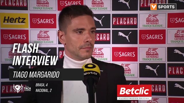 Taça de Portugal (4ª Eliminatória) | Braga 4-2 Nacional: Flash Interview Tiago Margarido